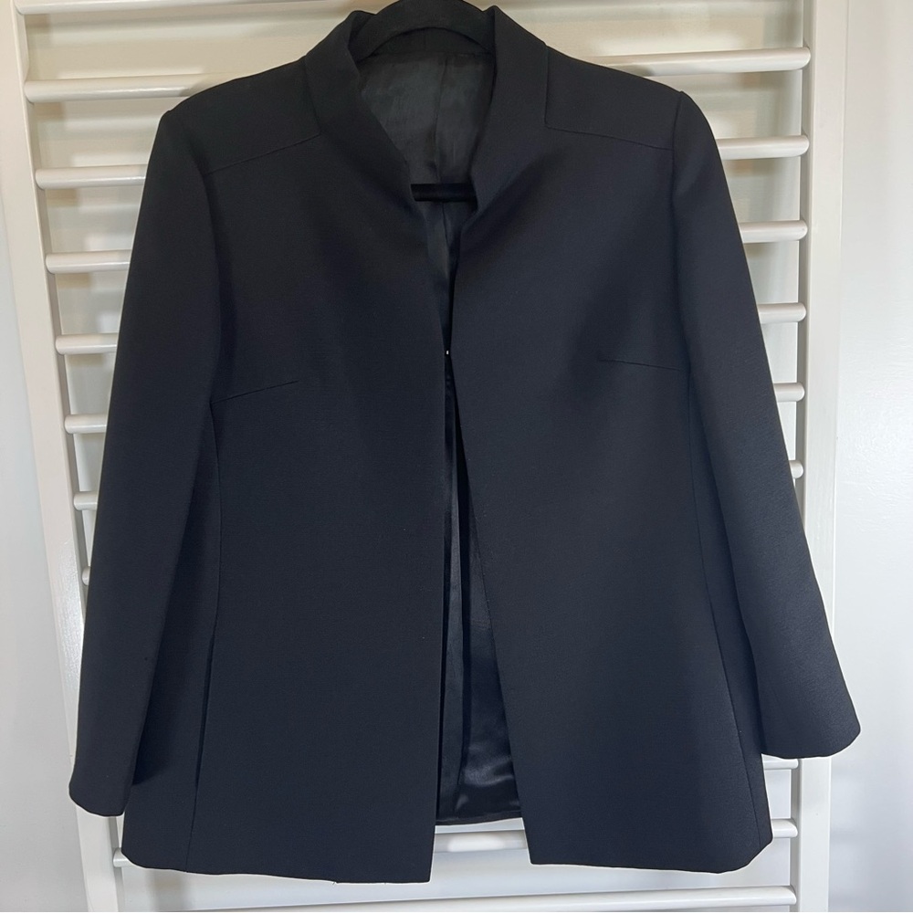 Women's Open-Front Black Blazer Jacket